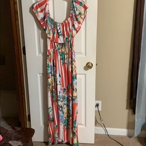 A long maxi dress